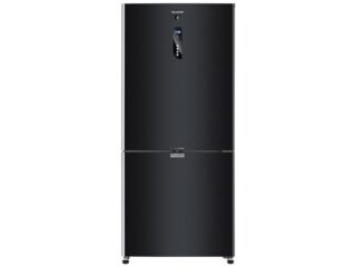 ثلاجة شارب انفرتر ديجيتال ، فريزر سفلي ، نوفروست 558 لتر ، أسود SJ-PV73K-BK