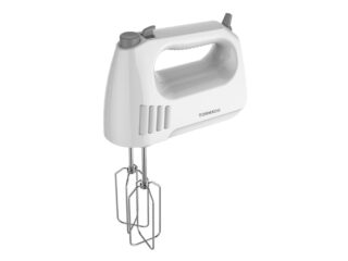 مضرب بيض تورنيدو 300 وات ، 4 سرعات ، سرعة تربو ، أبيض HM-300T